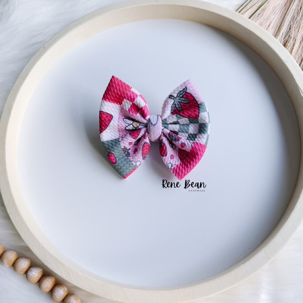 strawberry patchwork HEADWRAP